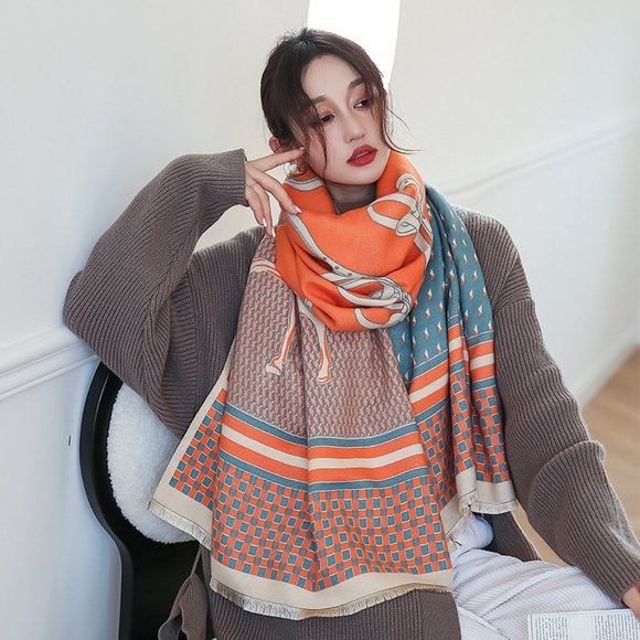 Luxury Fall/Winter Scarf, Medium Thick and Warm Blanket Scarf - Picture 2 of 2